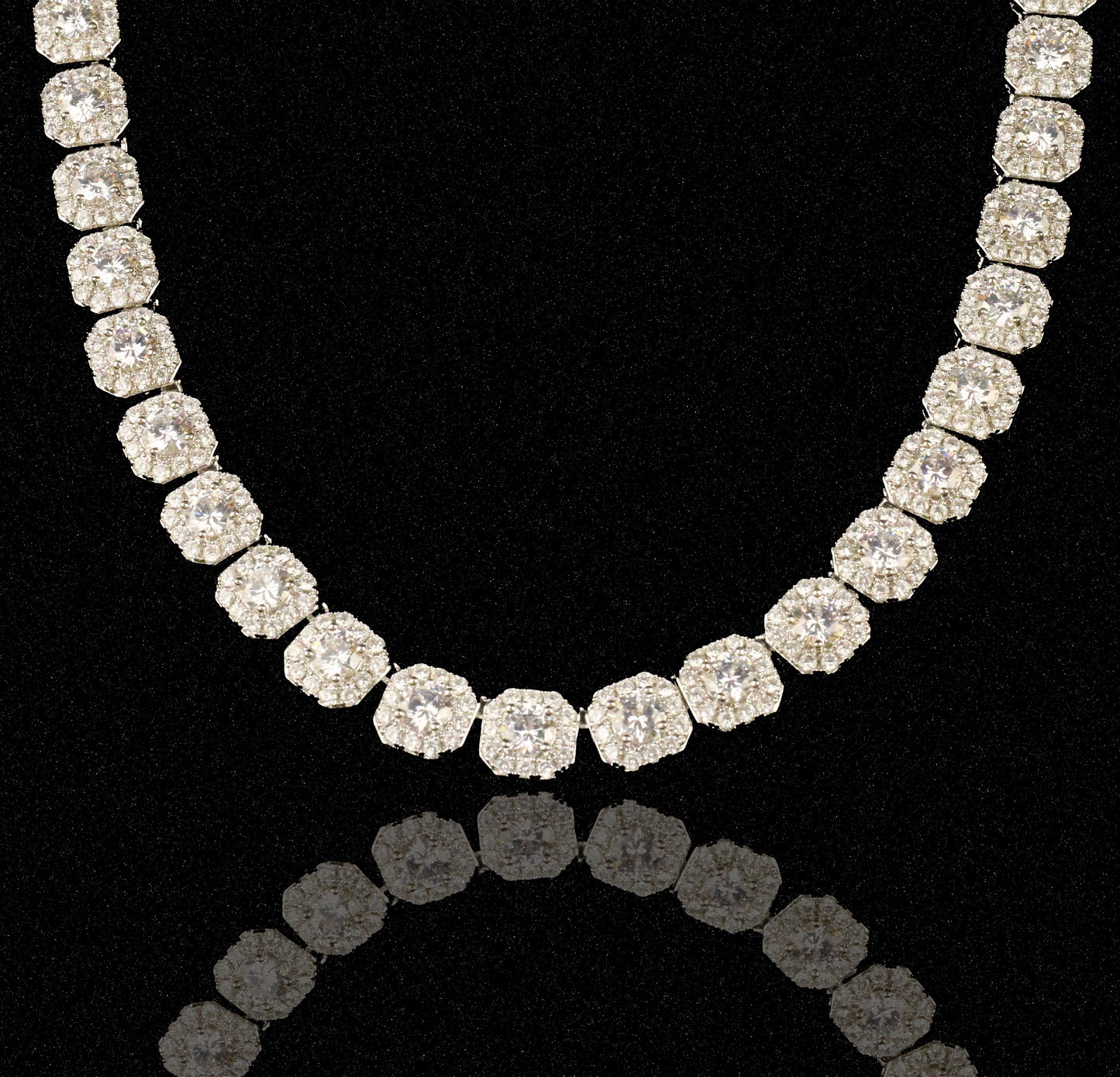 12mm S925 Clustered Tennis Chain